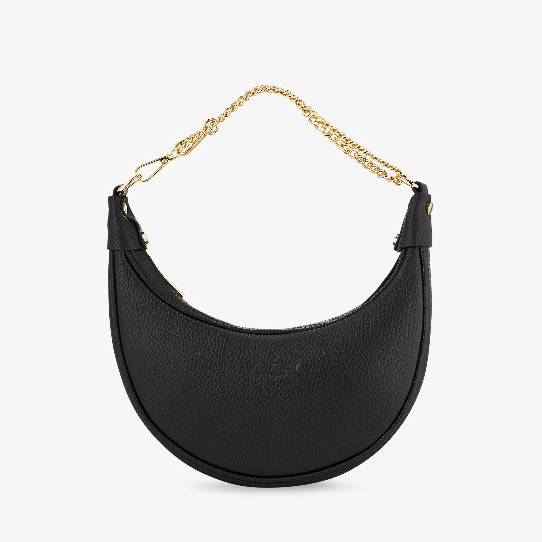 Borsa a Tracolla in Pelle Nera VIAVERDI Made in Italy