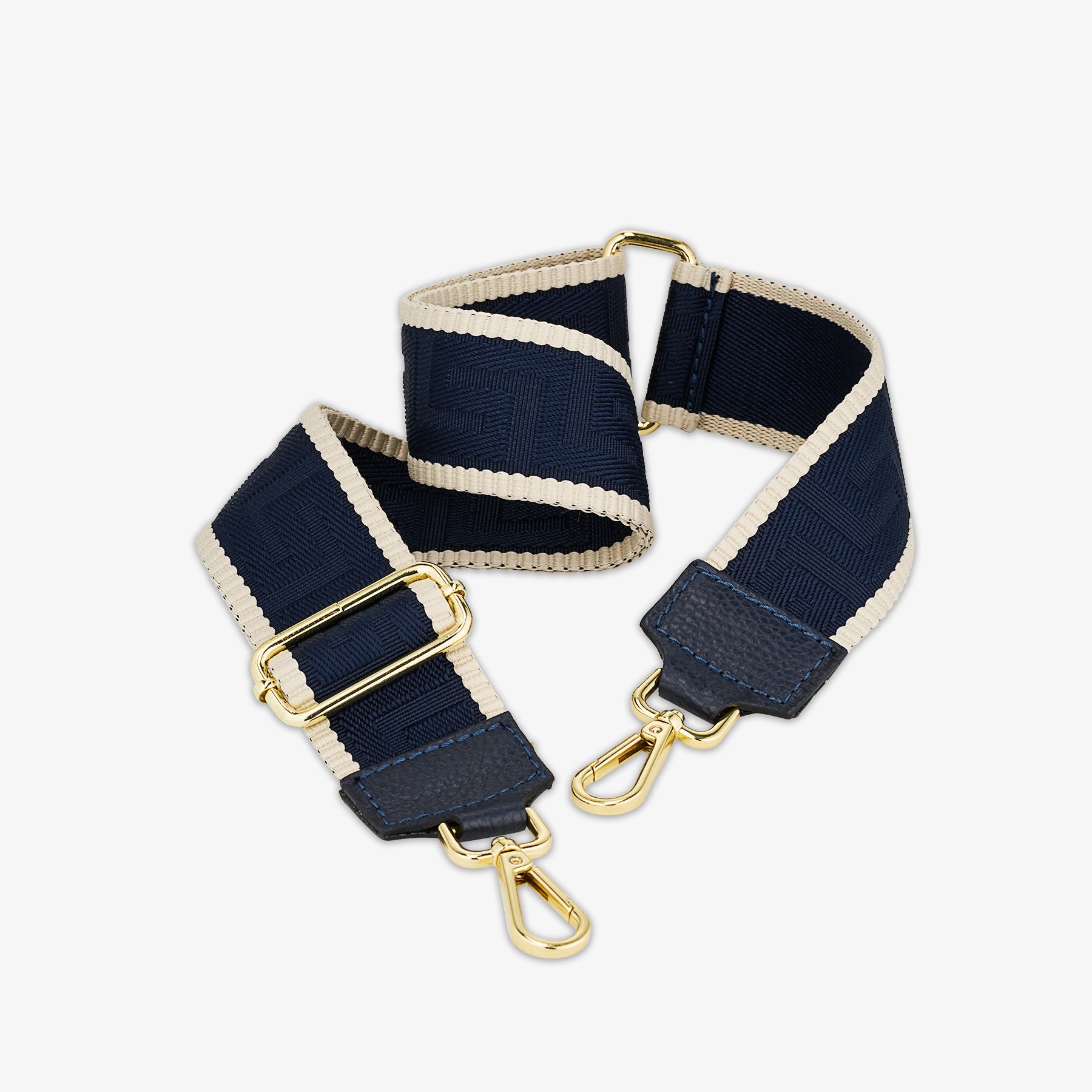 Tracolla VIAVERDI in Tessuto e Pelle Blu Made in Italy