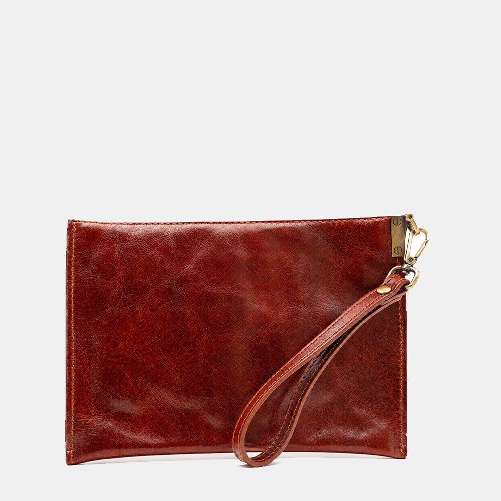 ViaVerdi Men's Clutch in Brown Leather Made in Italy – Line Firenze
