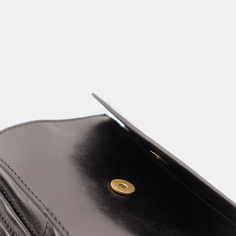 Kleine Umhängetasche VIAVERDI aus schwarzem Leder Made in Italy Linie Firenze