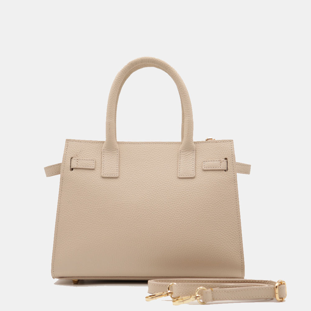 VIAVERDI Women's Handbag in Beige Leather Made in Italy, Artimino Line