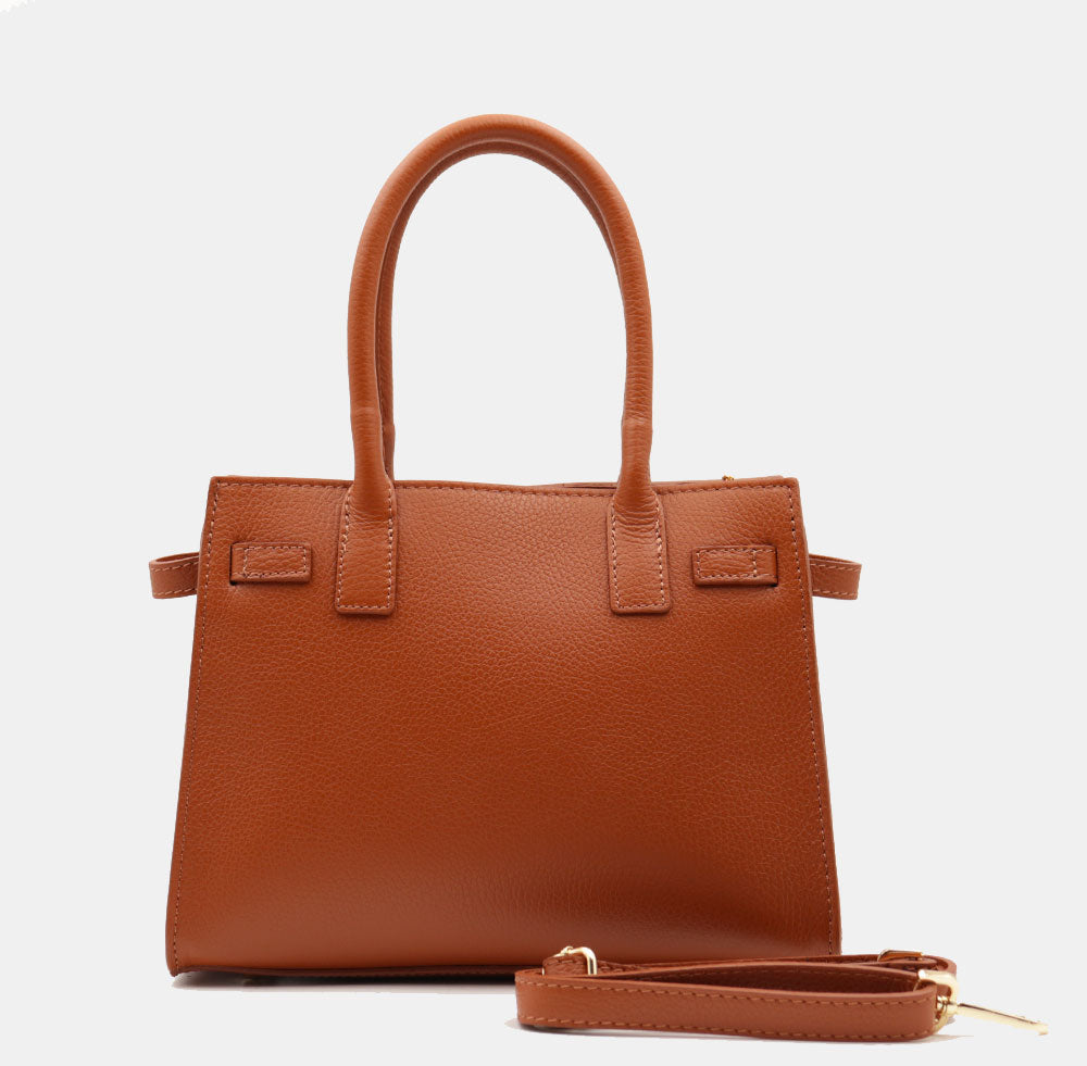 VIAVERDI Women's Handbag in Tan Leather Made in Italy, Artimino Line