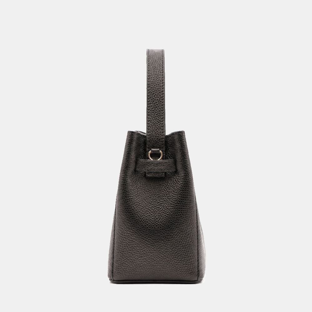 Borsa Donna a Mano Piccola VIAVERDI in Pelle Nera Made in Italy linea Artimino