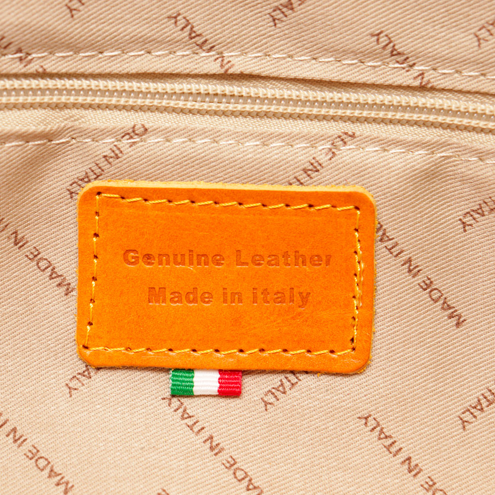 Borsa a Spalla VIAVERDI in Pelle Miele Made in Italy linea Firenze