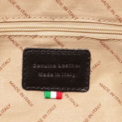 Borsa a Spalla VIAVERDI in Pelle Nera Made in Italy linea Firenze