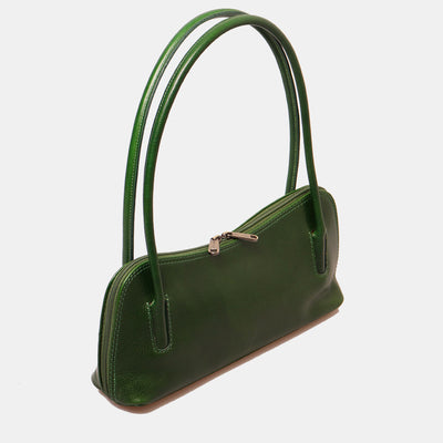 Borsa a Spalla VIAVERDI in Pelle Verde Made in Italy linea Firenze