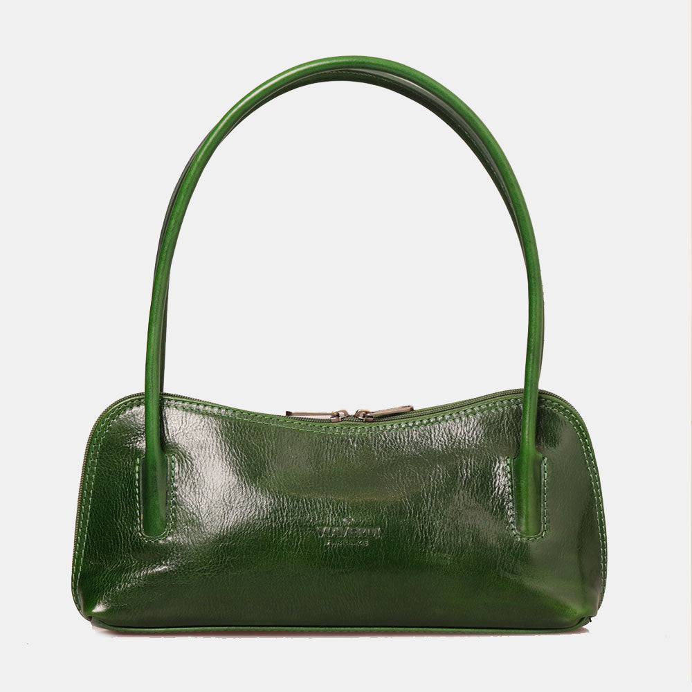 Borsa a Spalla VIAVERDI in Pelle Verde Made in Italy linea Firenze