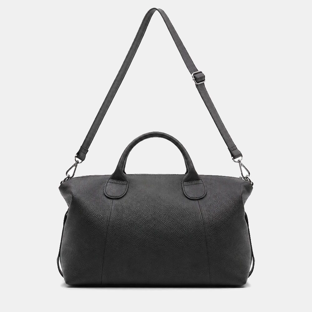 Handbag ViaVerdi in Pony Hair and Black Leather, Made in Italy – Line Cortona
