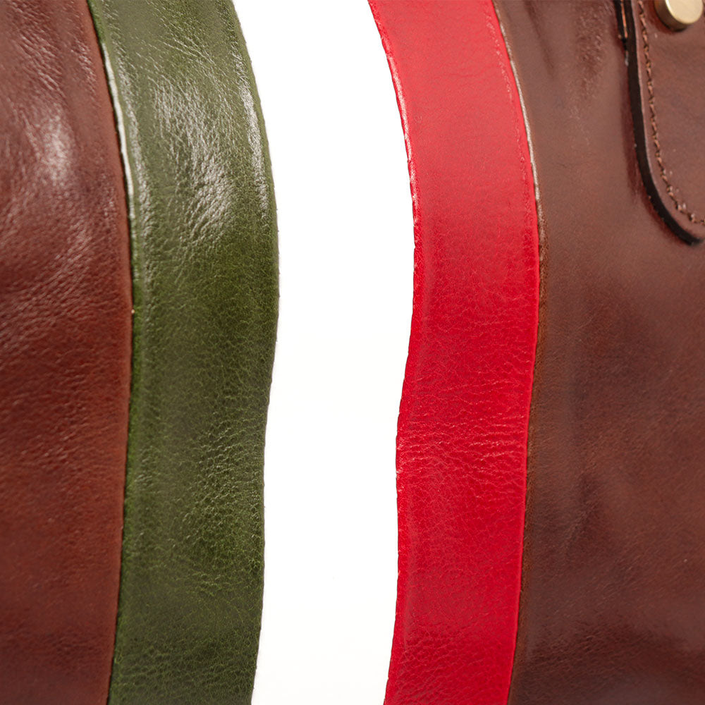 Borsone da Viaggio in Pelle Testa di Moro VIAVERDI Made in Italy Linea Firenze