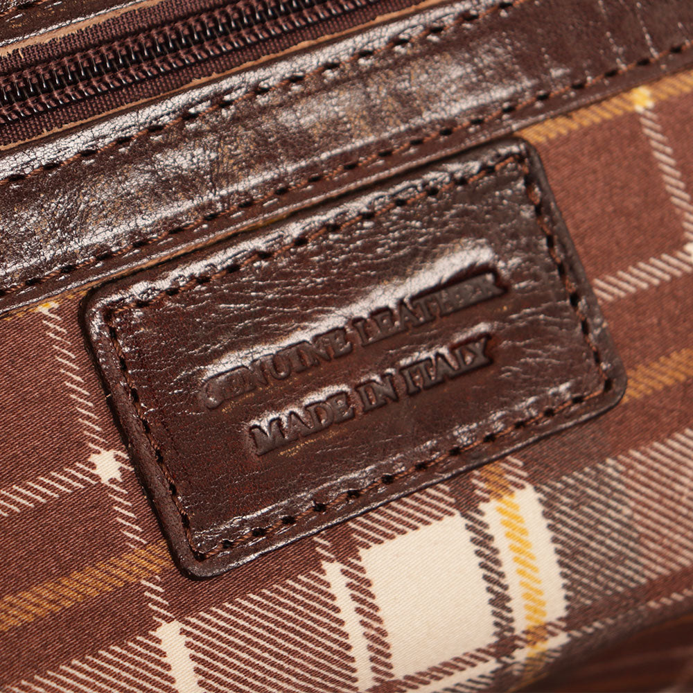 Borsone da Viaggio in Pelle Testa di Moro VIAVERDI Made in Italy Linea Firenze