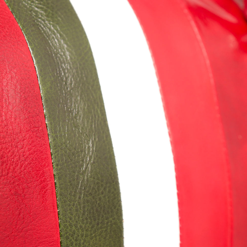 Borsone da Viaggio in Pelle Rosso VIAVERDI Made in Italy Linea Firenze