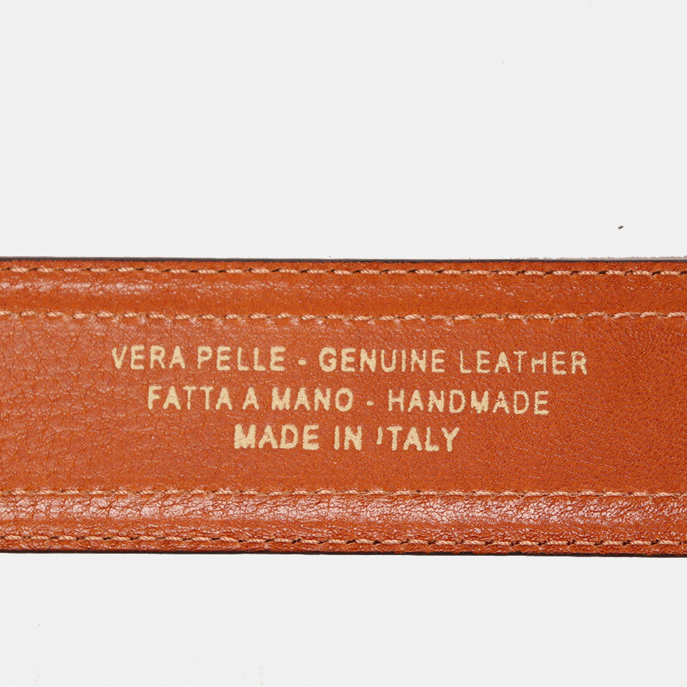 Cintura Uomo in Pelle Miele VIAVERDI Made in Italy linea Firenze