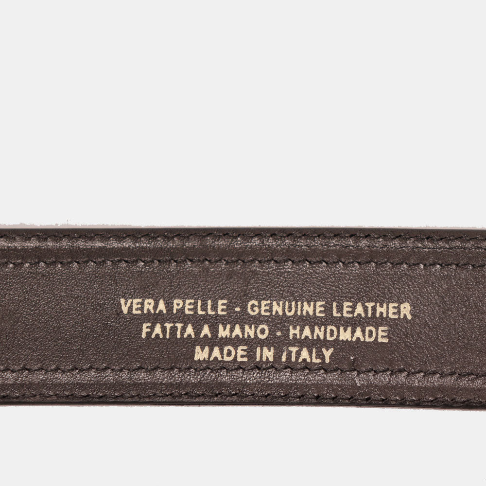 Cintura Uomo in Pelle Nera VIAVERDI Made in Italy linea Firenze