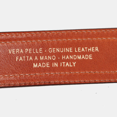 Cintura Uomo in Pelle Marrone VIAVERDI Made in Italy linea Firenze