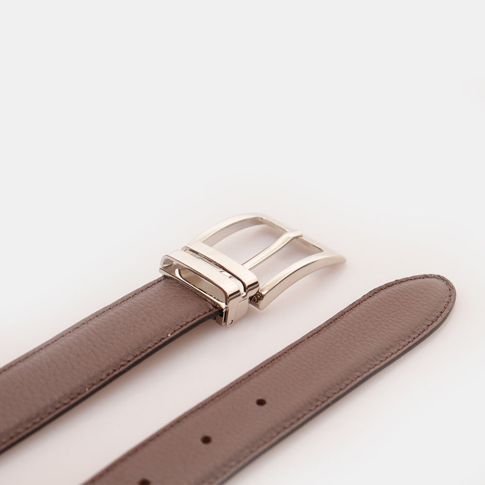 Cintura Uomo in Pelle Marrone 3.5cm VIAVERDI Made in Italy linea Firenze