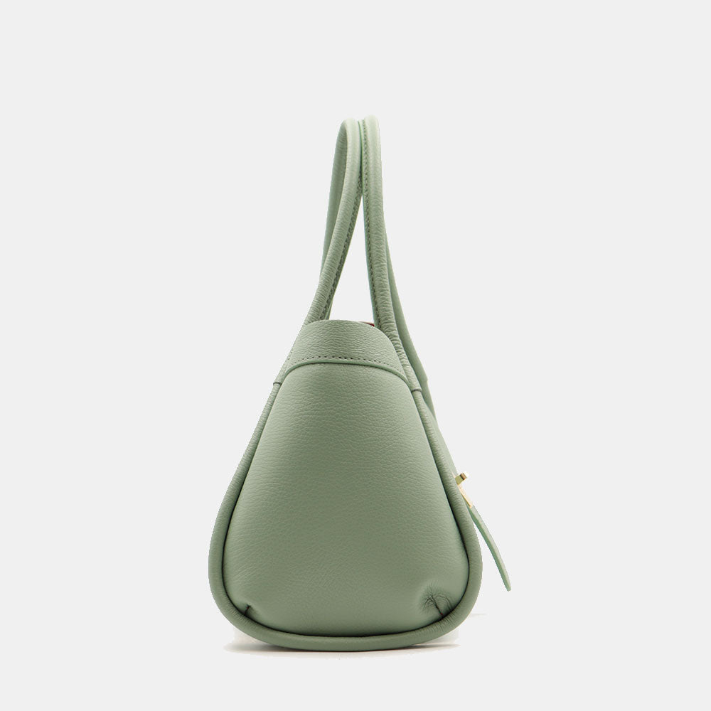 Borsa Donna a Mano VIAVERDI in Pelle Verde Menta Made in Italy linea Cortona
