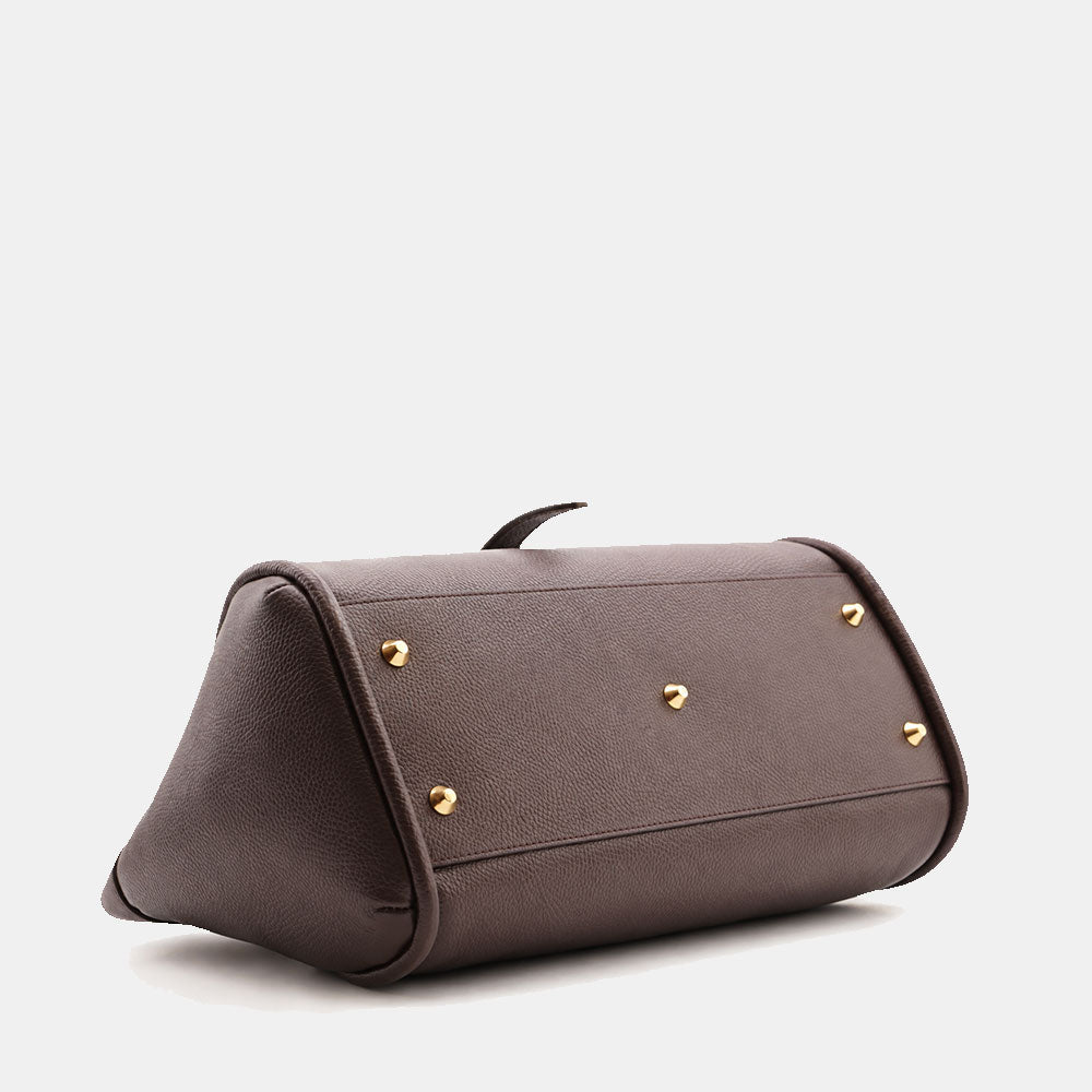 VIAVERDI Women's Shoulder Bag in Black Leather Made in Italy, Cortona Line