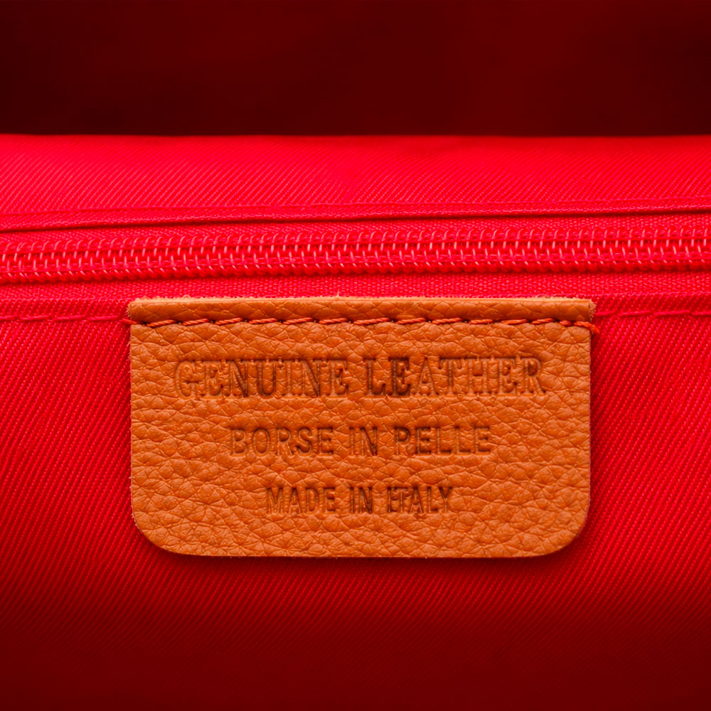 Handtasche ViaVerdi aus Wildleder und Leder in Cognac Made in Italy – Linie Cortona
