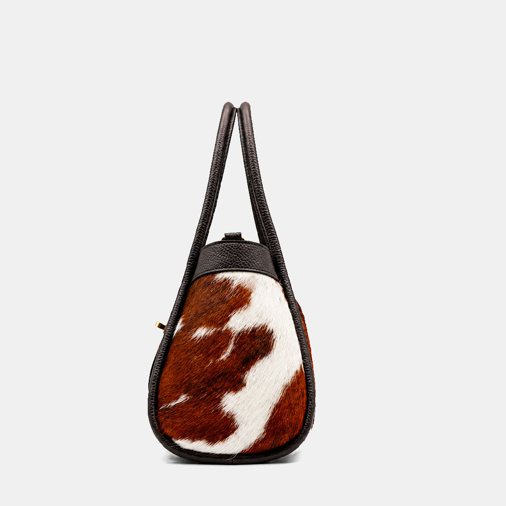 Borsa Donna a Mano VIAVERDI Pelle e Cavallino Muccato Made in Italy linea Cortona