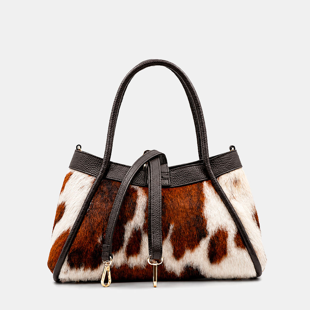 Borsa Donna a Mano VIAVERDI Pelle e Cavallino Muccato Made in Italy linea Cortona