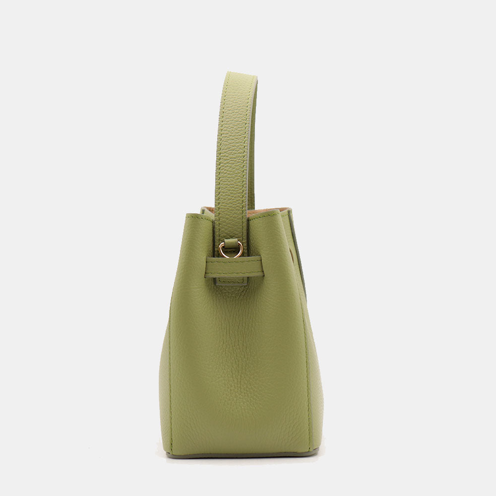 Borsa Donna a Mano Piccola VIAVERDI in Pelle Verde Made in Italy linea Artimino