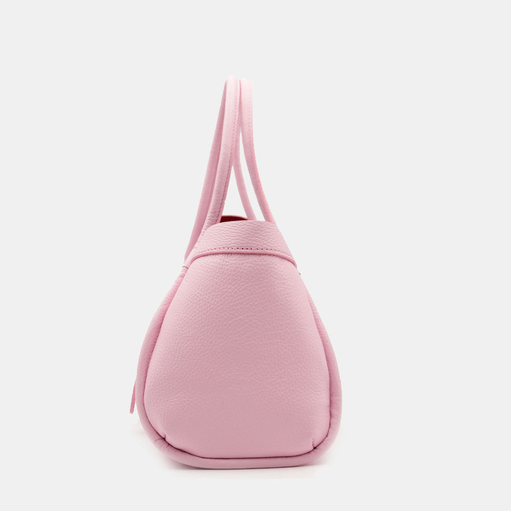 Borsa Donna a Mano VIAVERDI in Pelle Rosa Made in Italy linea Cortona