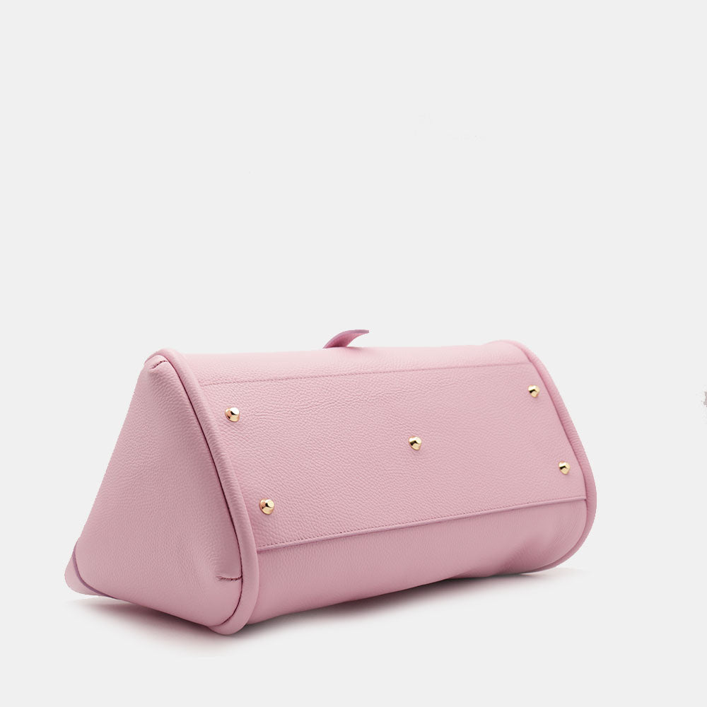 Borsa Donna a Spalla VIAVERDI in Pelle Rosa Made in Italy linea Cortona