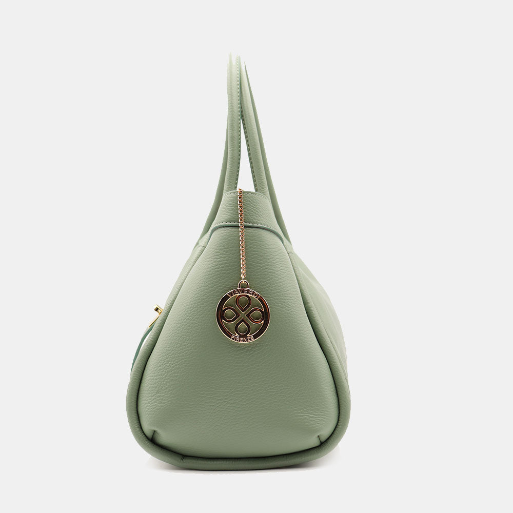 Borsa Donna a Spalla VIAVERDI in Pelle Verde Menta Made in Italy linea Cortona