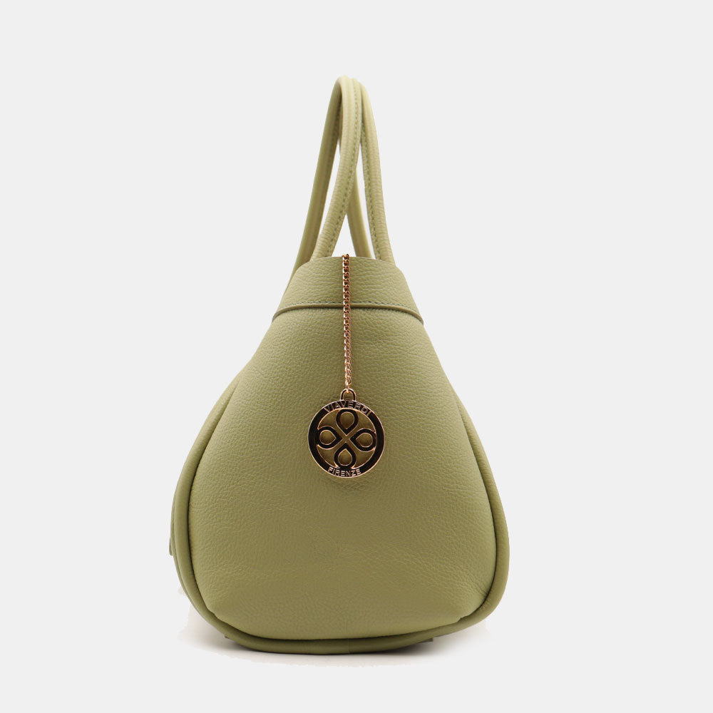 Borsa Donna a Spalla VIAVERDI in Pelle Verde Salvia Made in Italy linea Cortona