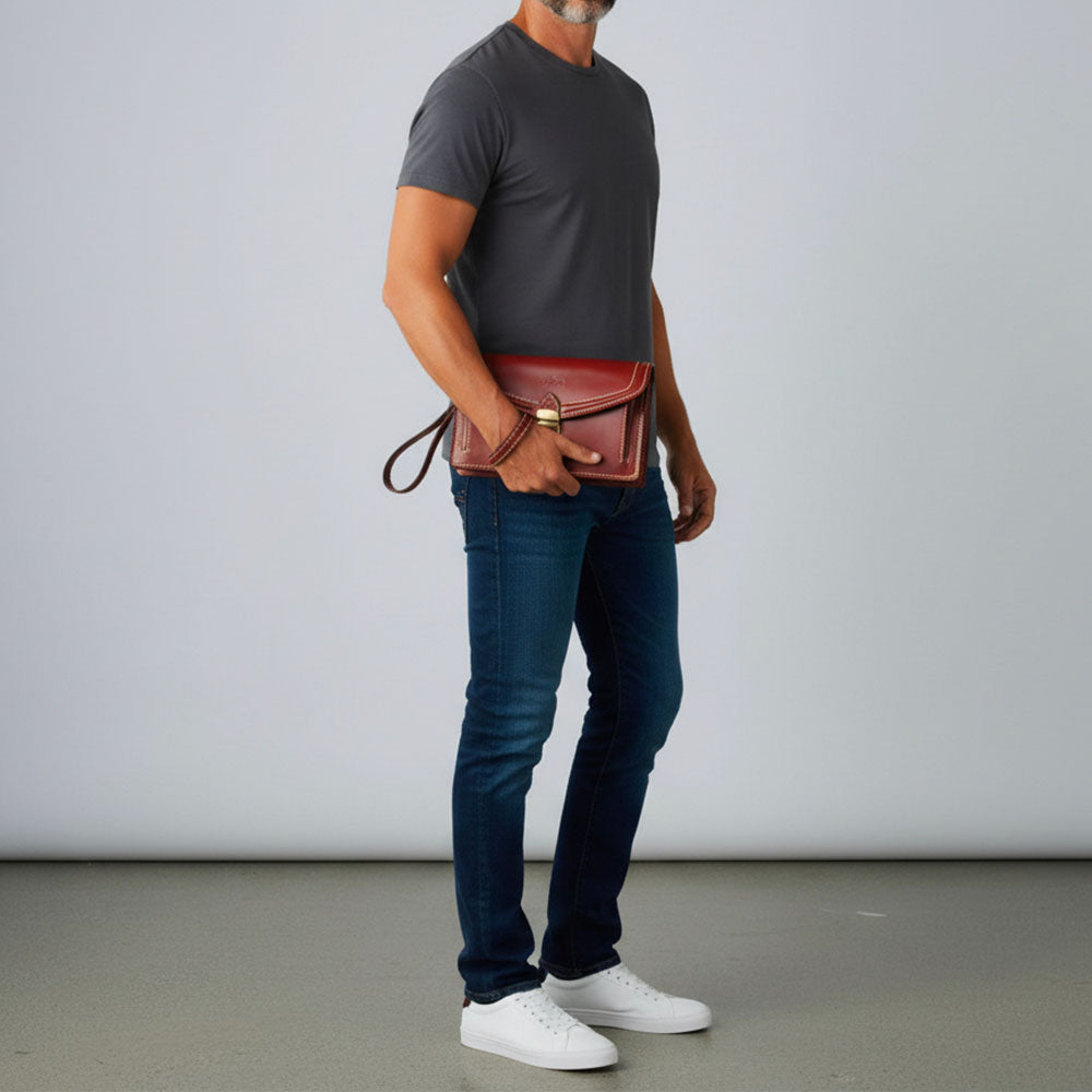 Beauty Uomo VIAVERDI Made in Italy in Pelle Marrone