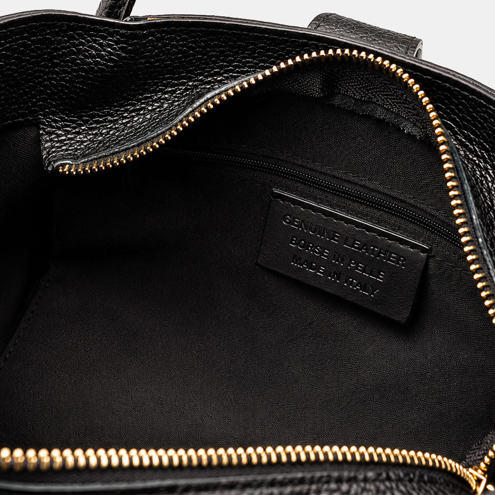 Handtasche ViaVerdi aus Kalbsleder und Leoparden-Ponyfell Made in Italy – Linie Cortona
