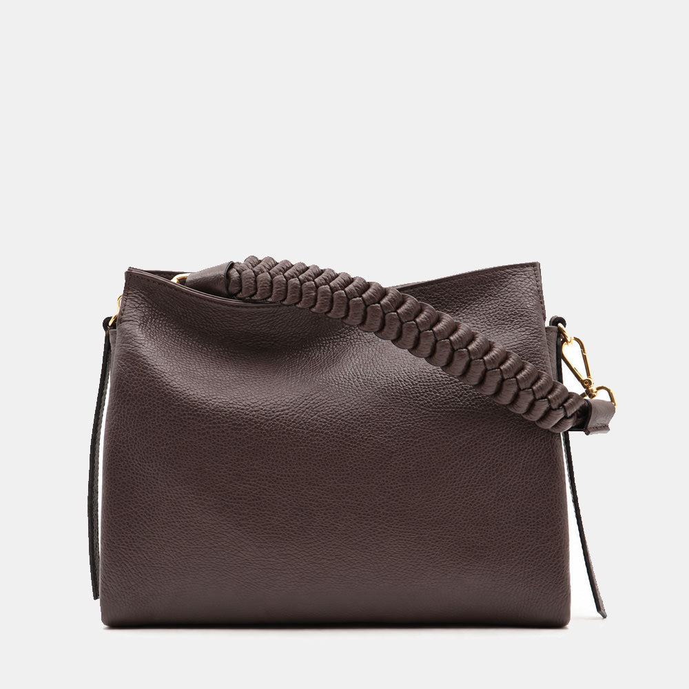 Borsa a Spalla in Pelle Testa di Moro VIAVERDI Made in Italy linea Monteriggioni