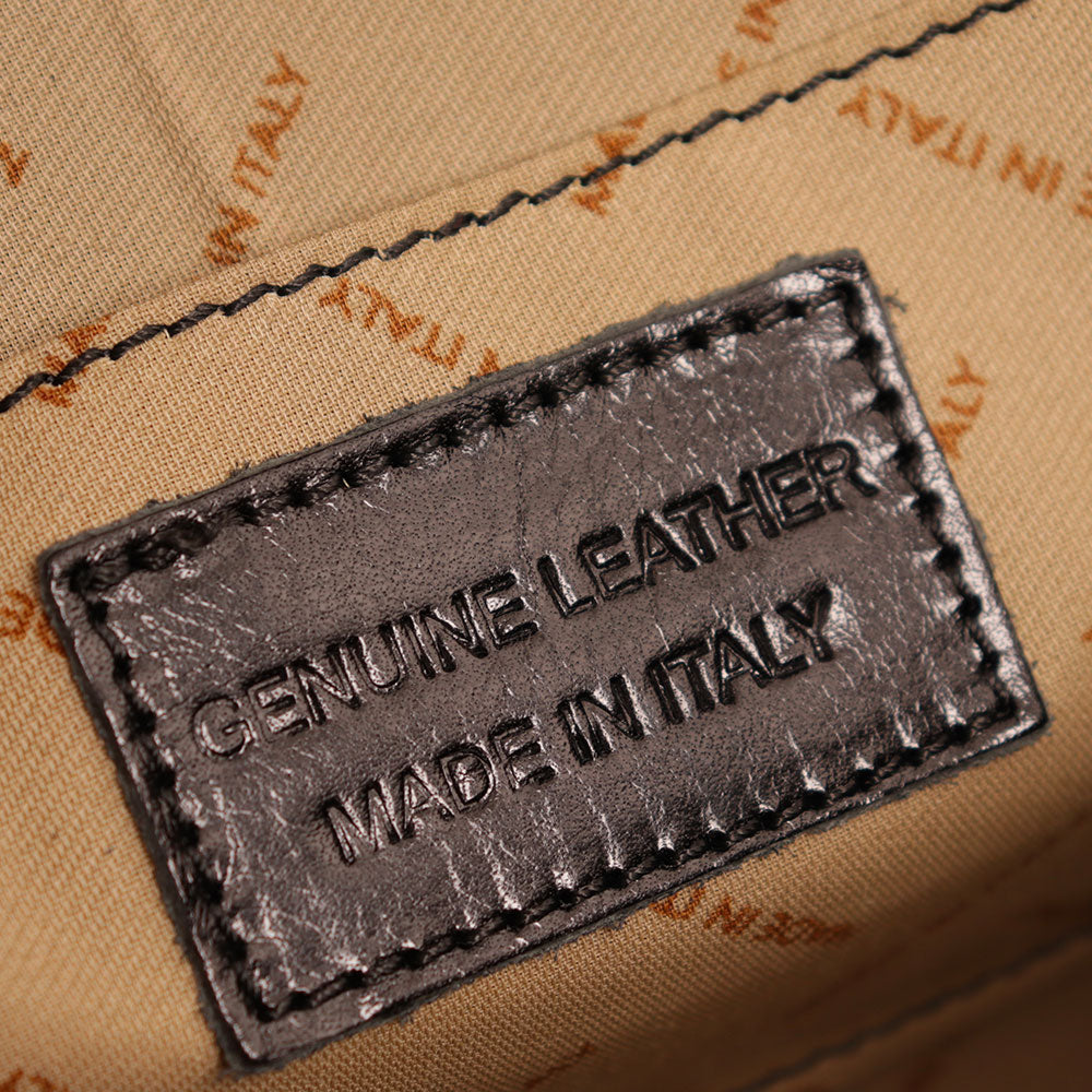 Borsa VIAVERDI in Pelle Nera Made in Italy linea Firenze