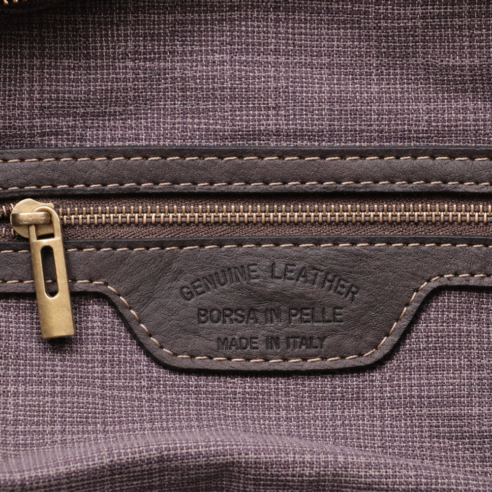 Borsa a Spalla VIAVERDI in Pelle Intrecciata Nera Made in Italy linea Tuscany