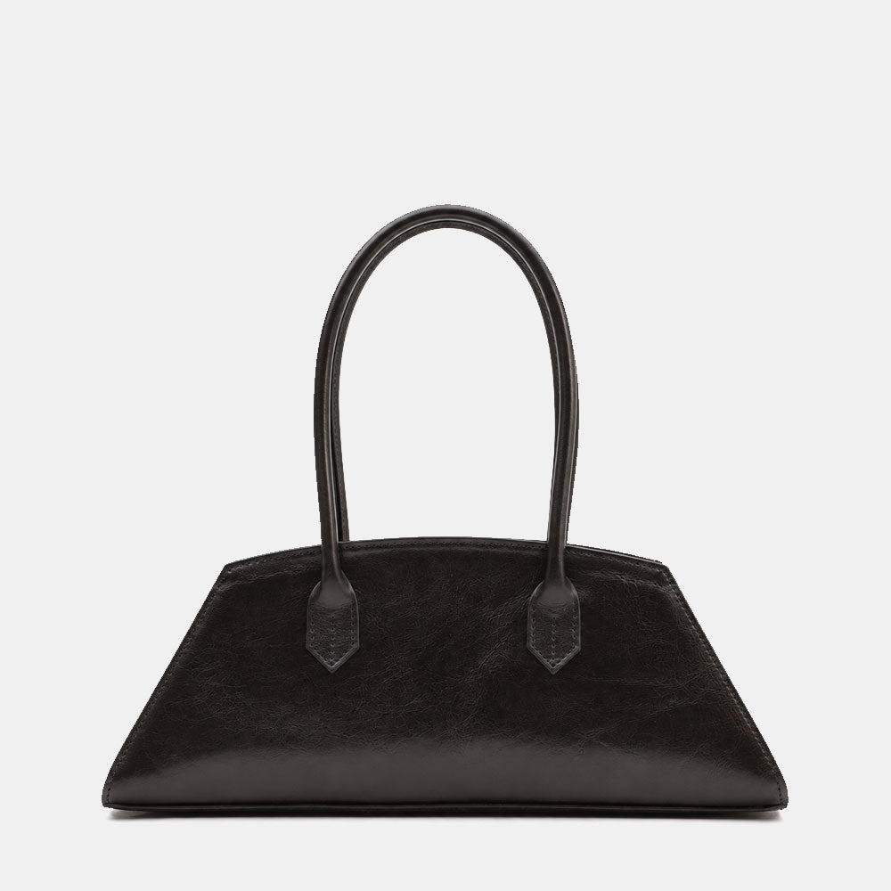 Borsa Donna a Spalla VIAVERDI in Pelle Nera Made in Italy linea Firenze