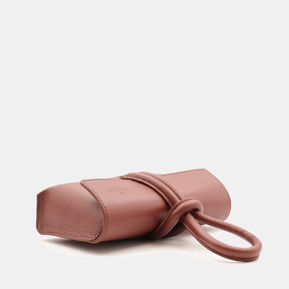 Borsa Clutch a Mano con Tracolla VIAVERDI in Pelle Marrone Made in Italy linea Castiglione