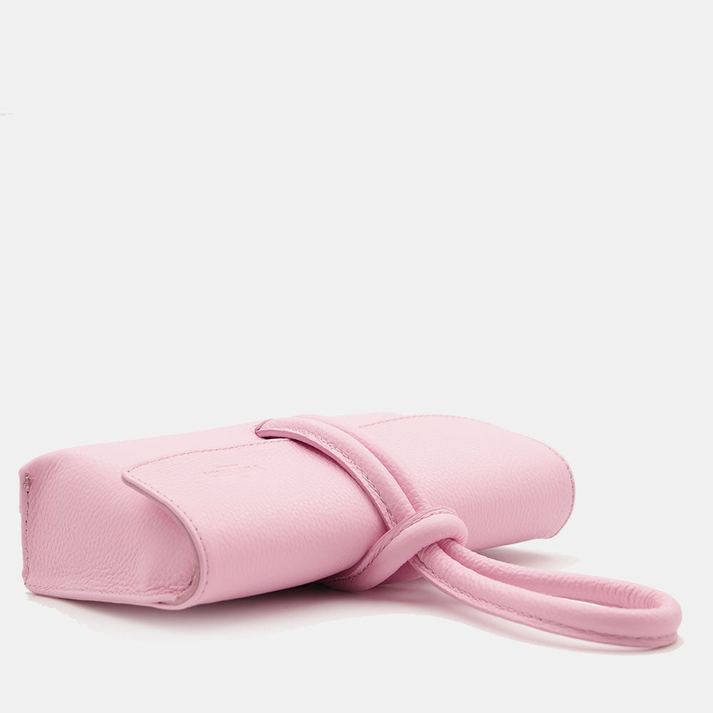 VIAVERDI Clutch Handbag with Shoulder Strap in Pink Leather Made in Italy – Castiglione Collection