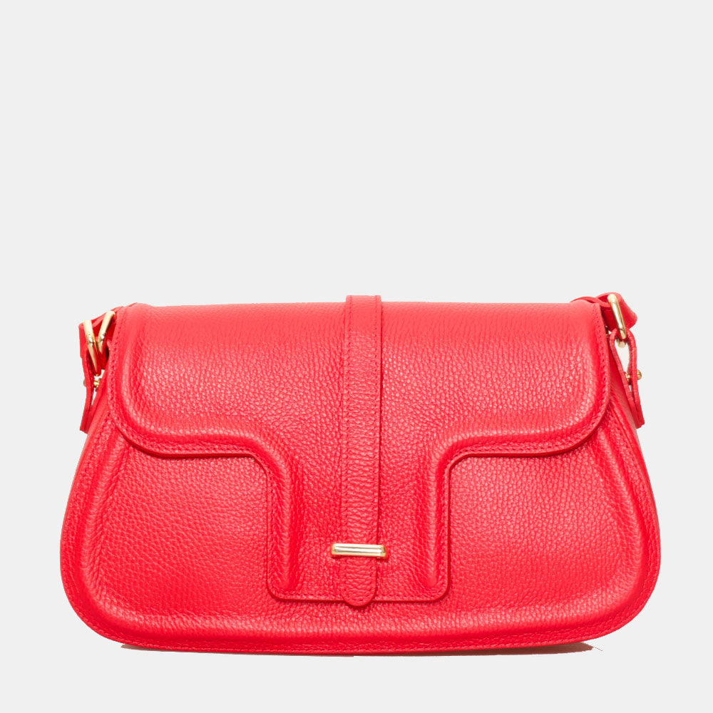 Borsa a Tracolla in Pelle Rossa VIAVERDI Made in Italy