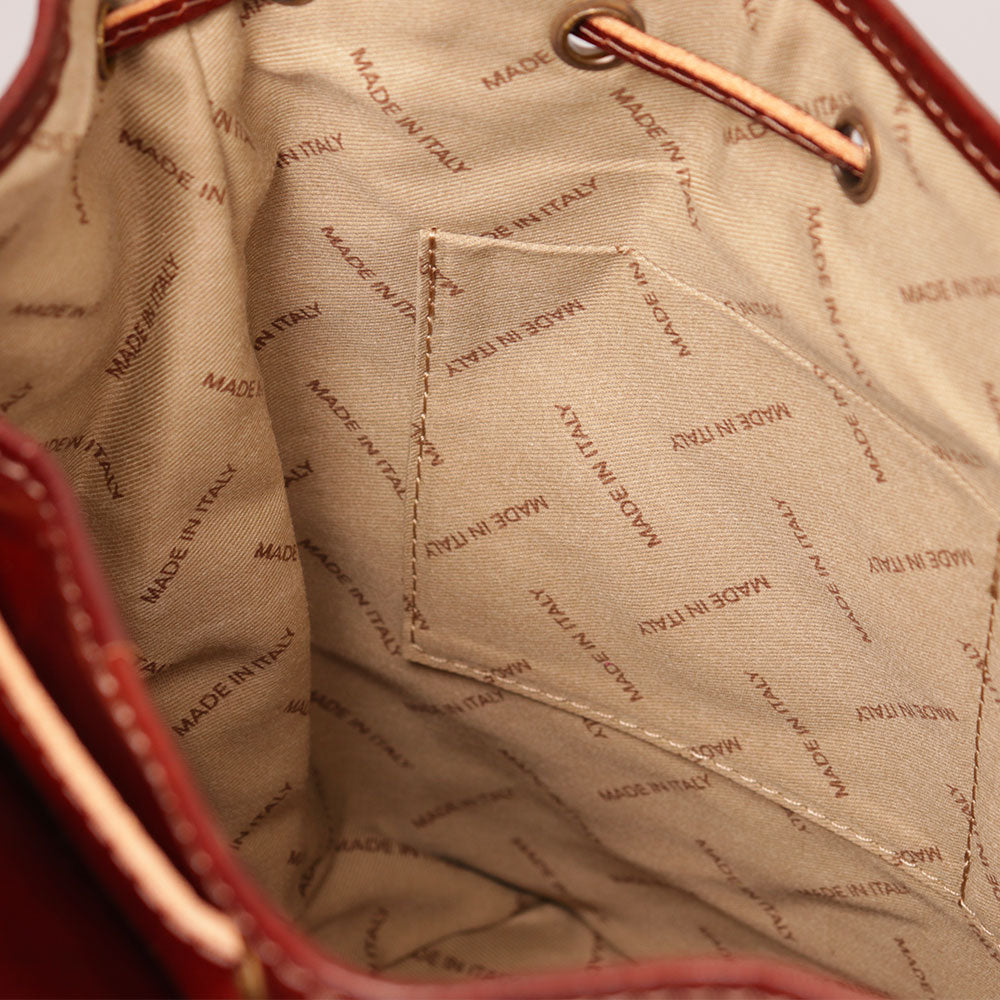 Zaino da Donna in Pelle Marrone VIAVERDI Made in Italy linea Firenze