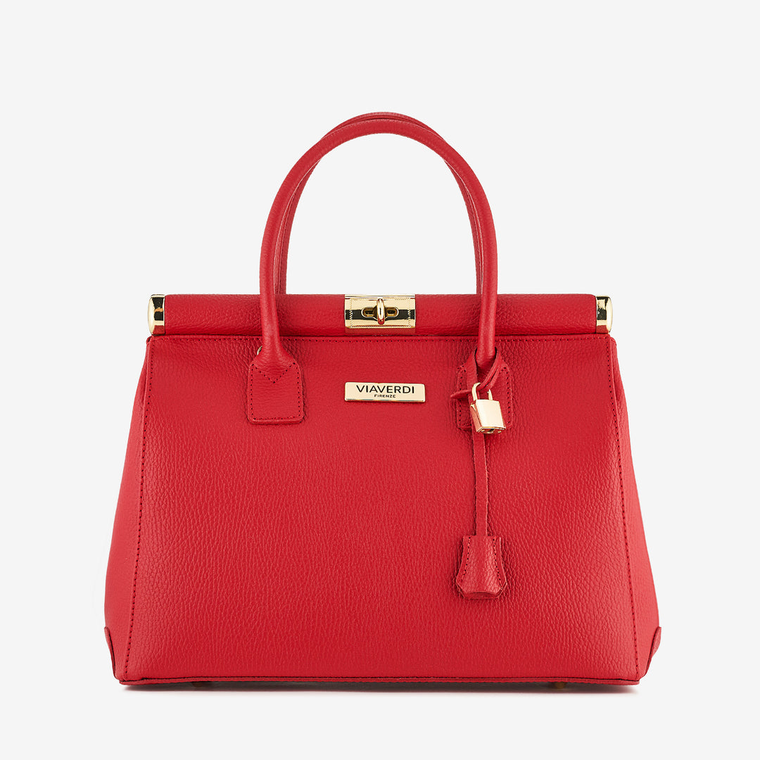 Borsa A Mano Rossa Borsa A Mano Grace In Vera Pelle Rossa BBSTORE Bags