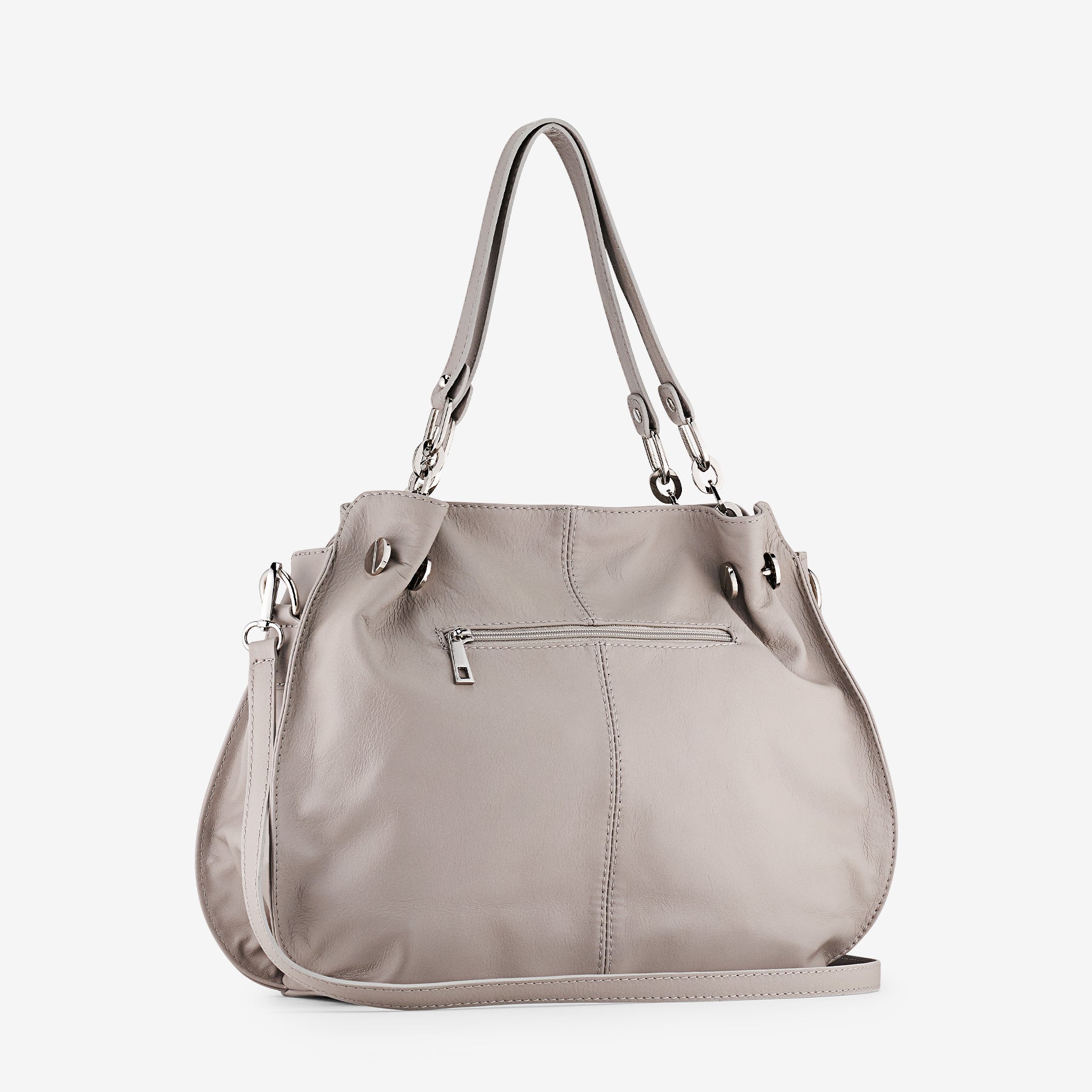 Bolso de Hobo de Piel Negra VIAVERDI Made in Italy