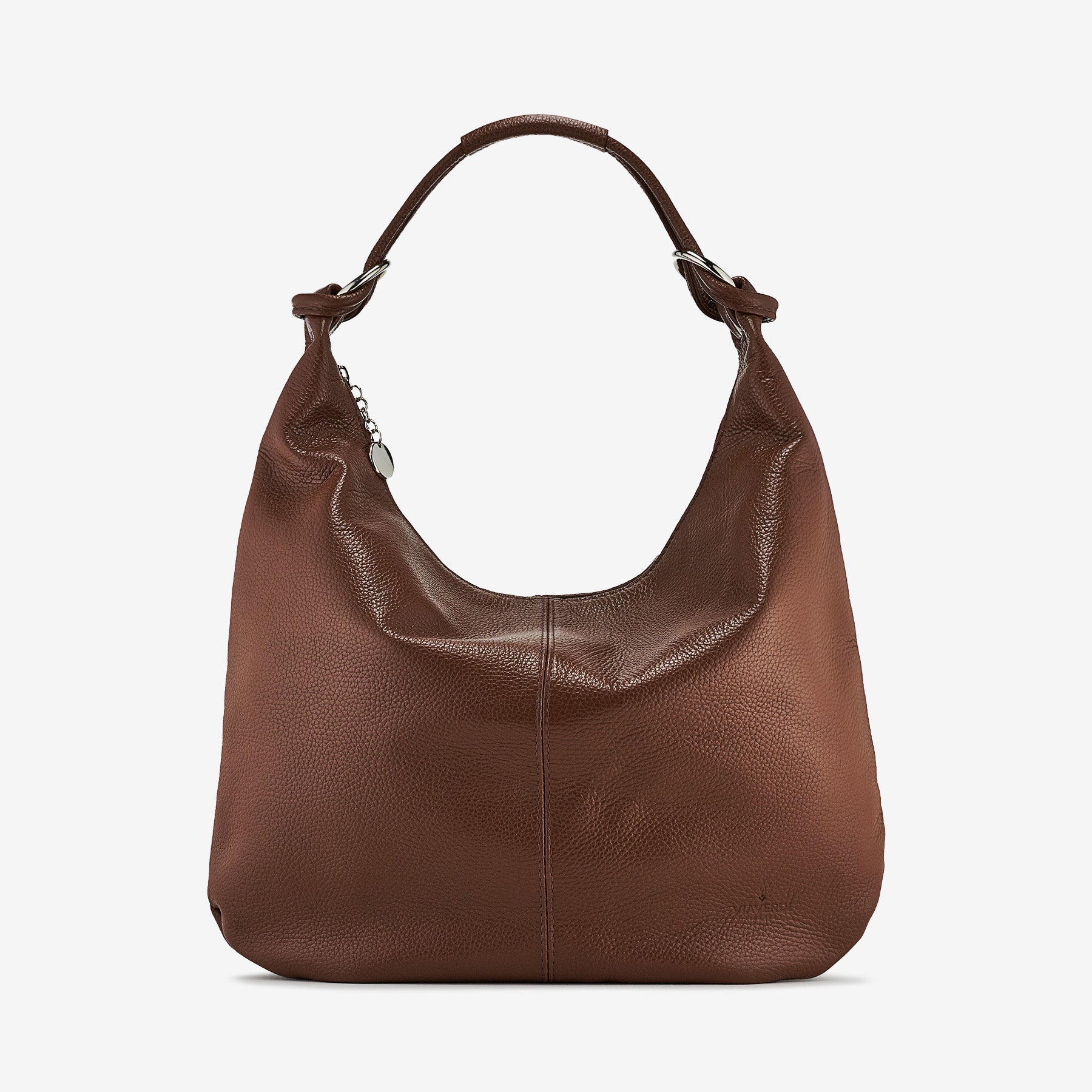 Borsa Hobo in Pelle Marrone VIAVERDI Made in Italy