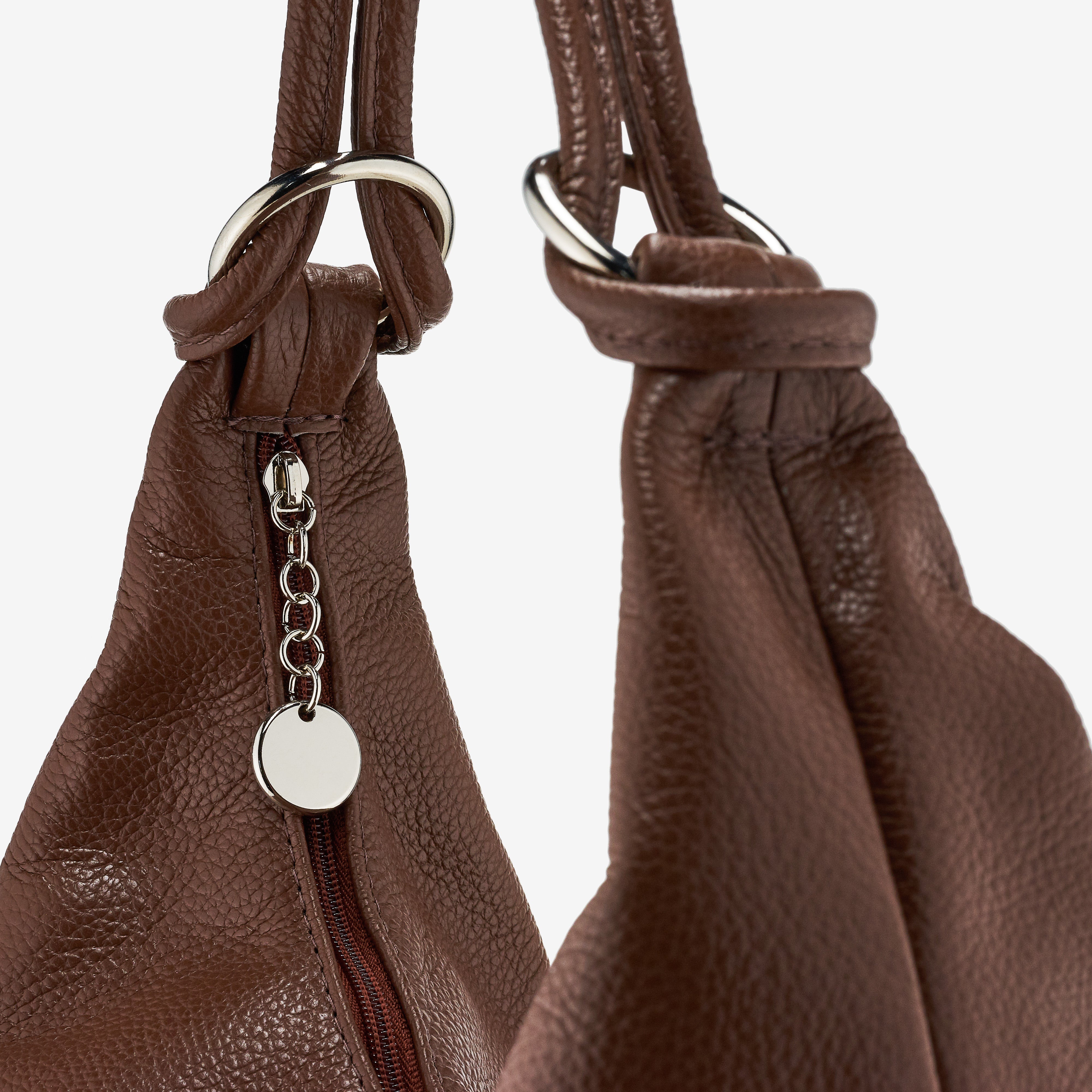 Borsa Hobo in Pelle Marrone VIAVERDI Made in Italy