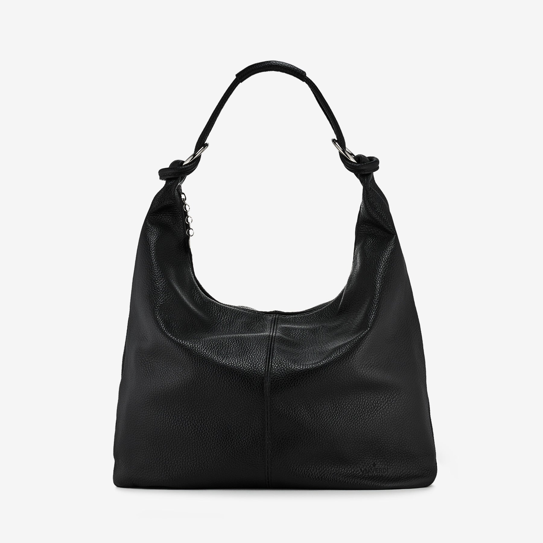 Borsa Hobo in Pelle Nera VIAVERDI Made in Italy