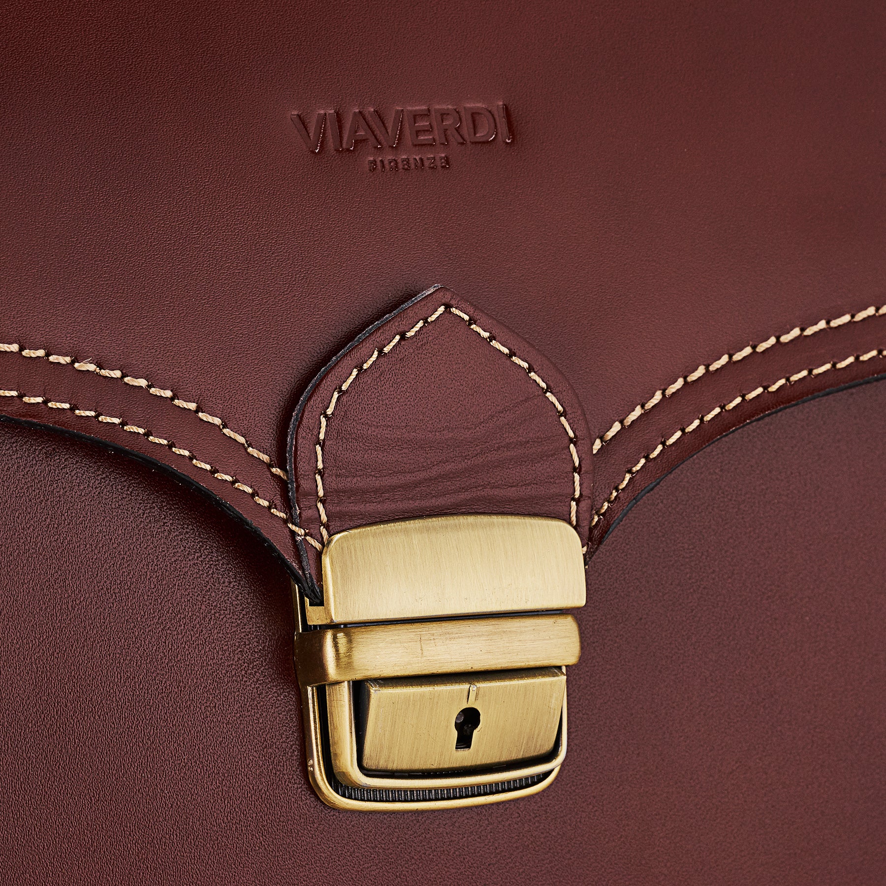 Cartella in Pelle Marrone VIAVERDI Made in Italy - 3 Soffietti Pc 15.6