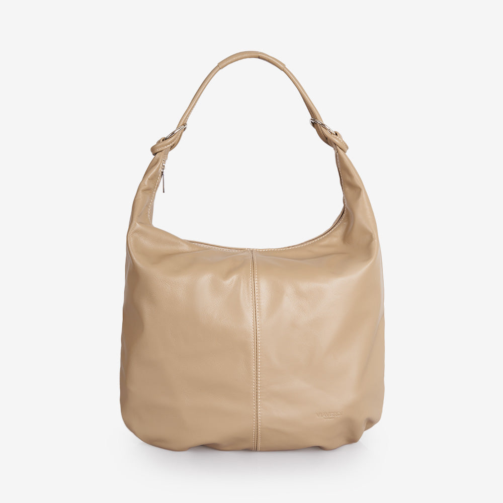 Borsa Hobo in Pelle Nocciola VIAVERDI Made in Italy