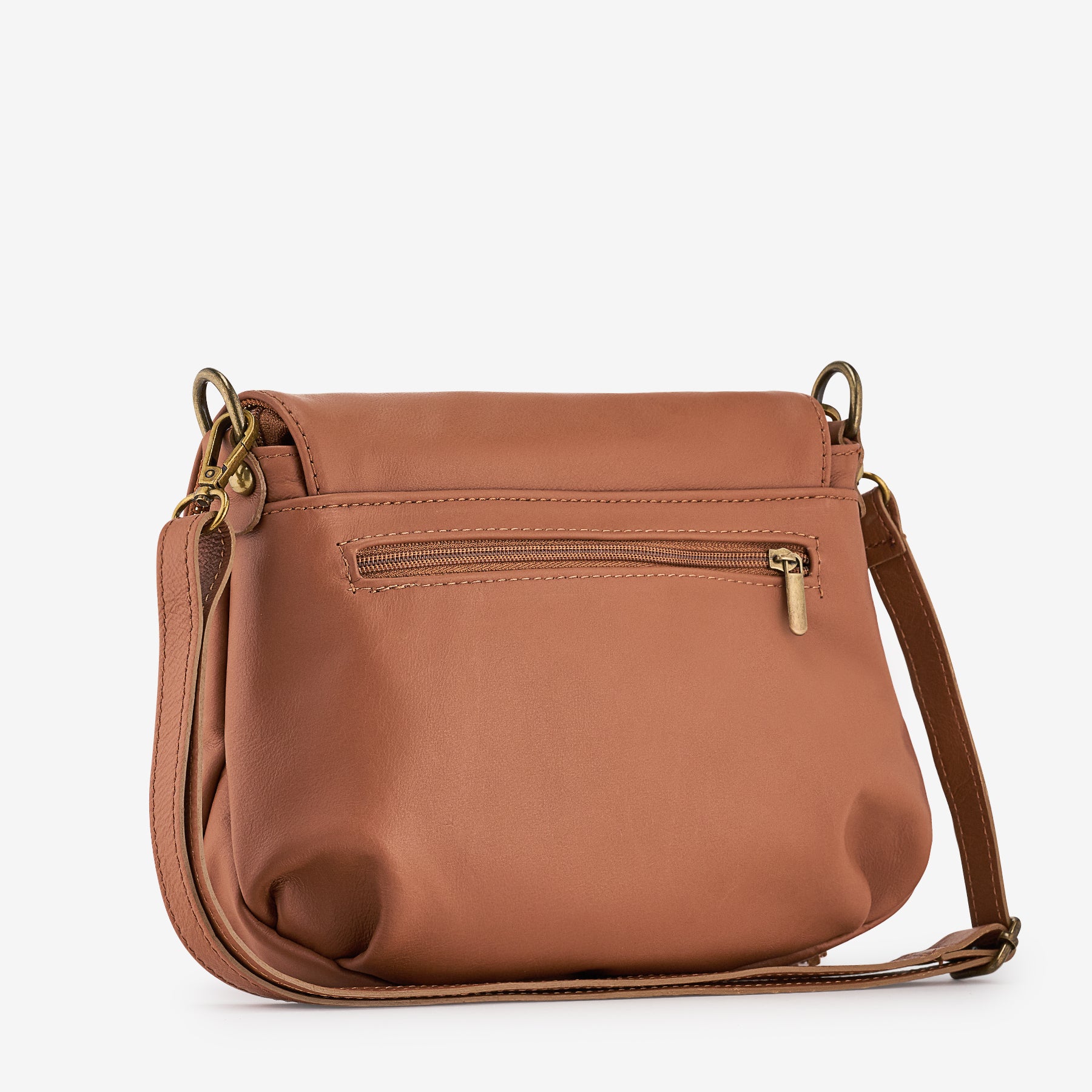 Borsa a Tracolla in Pelle color Cuoio VIAVERDI Made in Italy