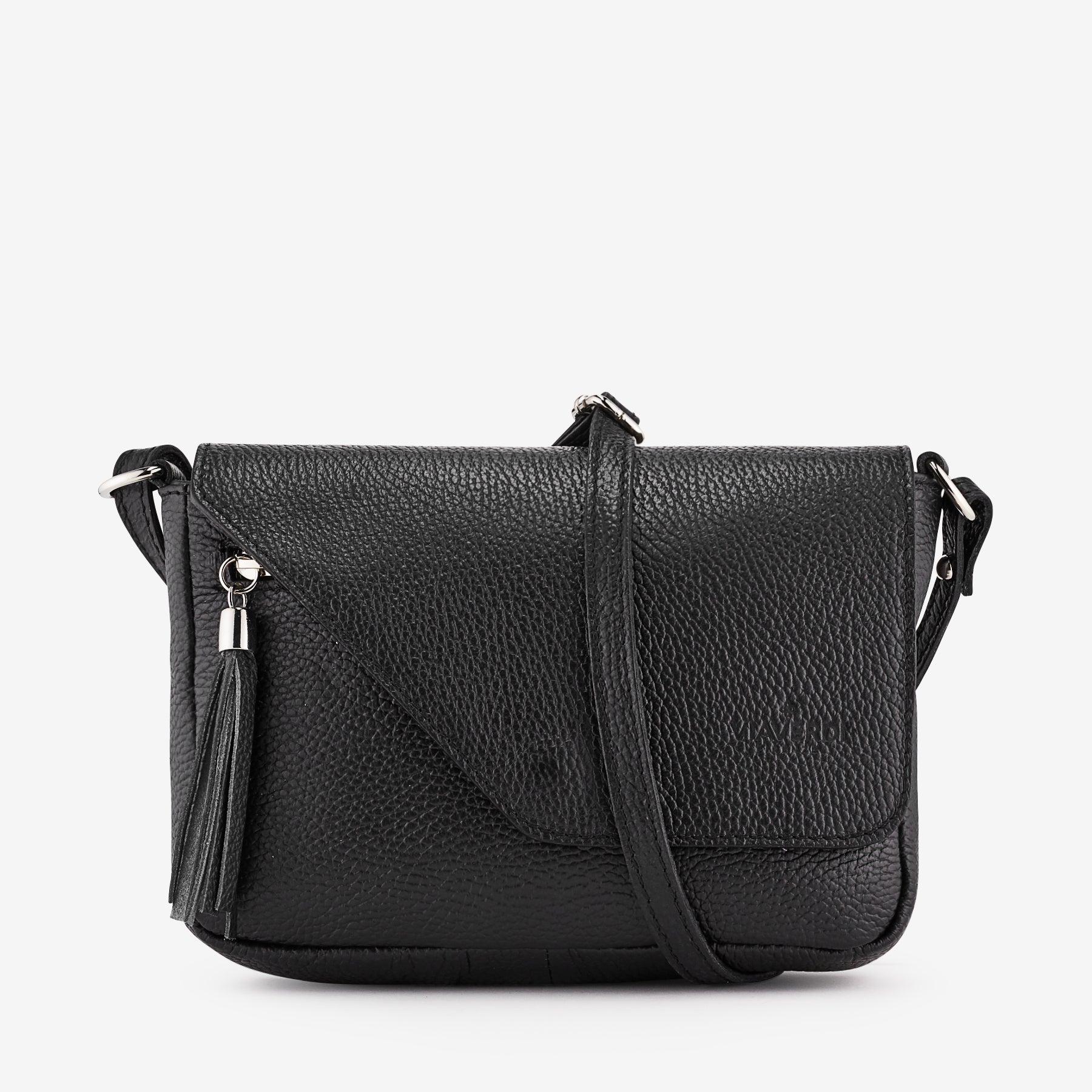 Borsa Piccola a Tracolla in Pelle Nera VIAVERDI Made in Italy