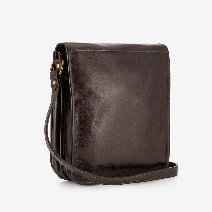VIAVERDI Braune Ledertasche, hergestellt in Italien