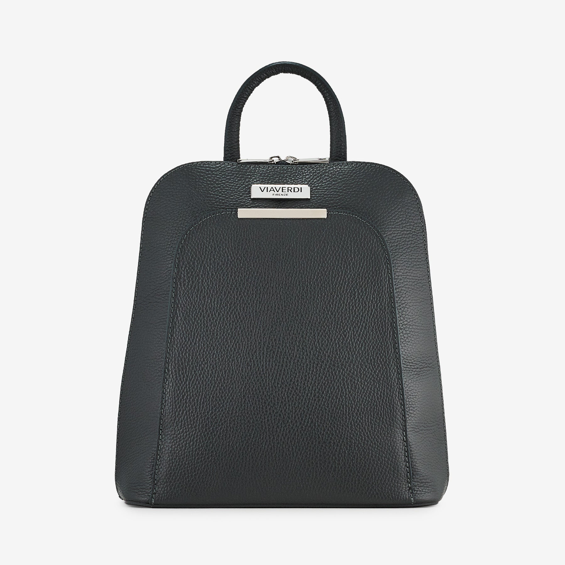 Zaino Donna in Pelle Grigio VIAVERDI Made in Italy